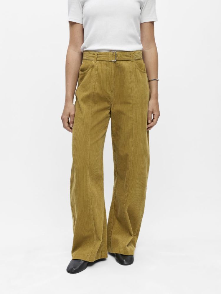 OBJPELLA MW WIDE PANT 146 308191 Fennel S