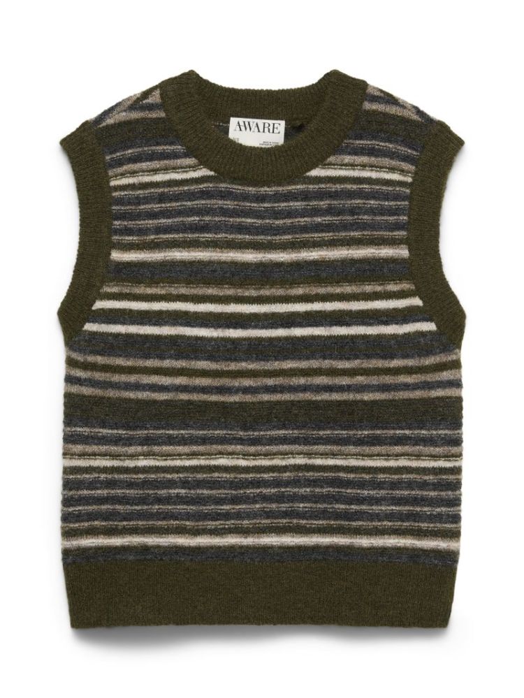 AWDANAE SL O-NECK KNIT VEST 288877002 Rifle
