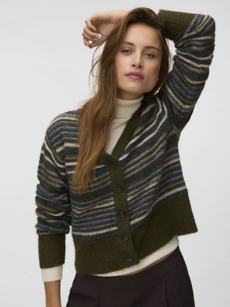 AWDANAE LS V-NECK KNIT CARDIGA 288877002 Rifle