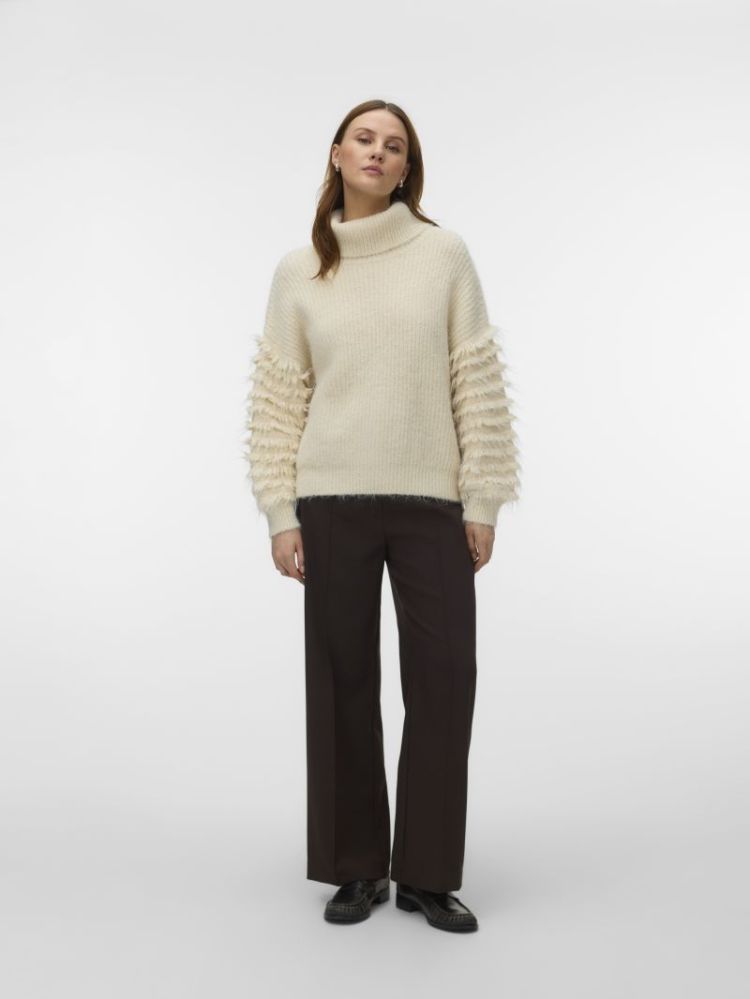 AWDIMA LS HIGH NECK KNIT JUMPE 178376 Whitecap