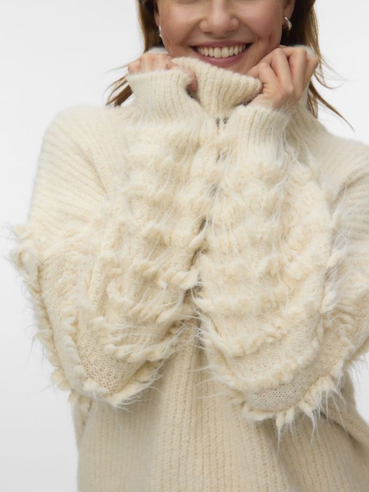 AWDIMA LS HIGH NECK KNIT JUMPE 178376 Whitecap
