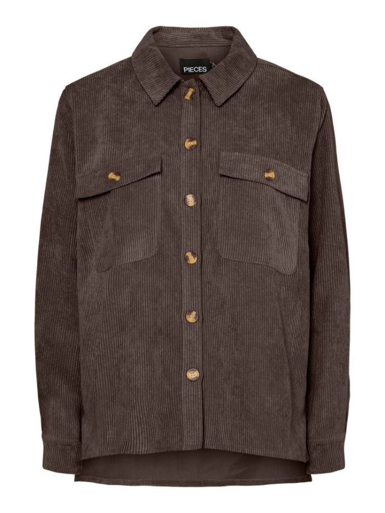 PCEFFI LS  CORDUROY SHIRT WVN  302664 Hot Fudg