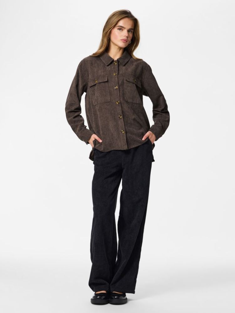 PCEFFI LS  CORDUROY SHIRT WVN  302664 Hot Fudg