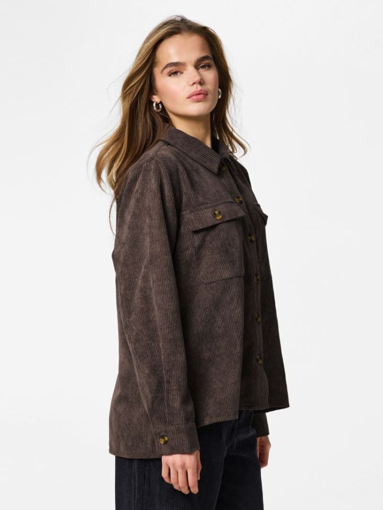 PCEFFI LS  CORDUROY SHIRT WVN  302664 Hot Fudg