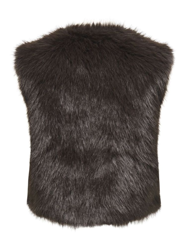 JDYORA FAUX FUR WAISTCOAT OTW 244915 Chocolat