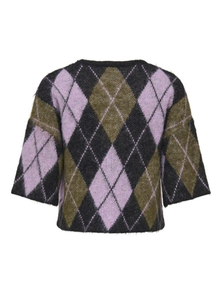 ONLNOEME SS PATTERN O-NECK KNT 177911005 Black