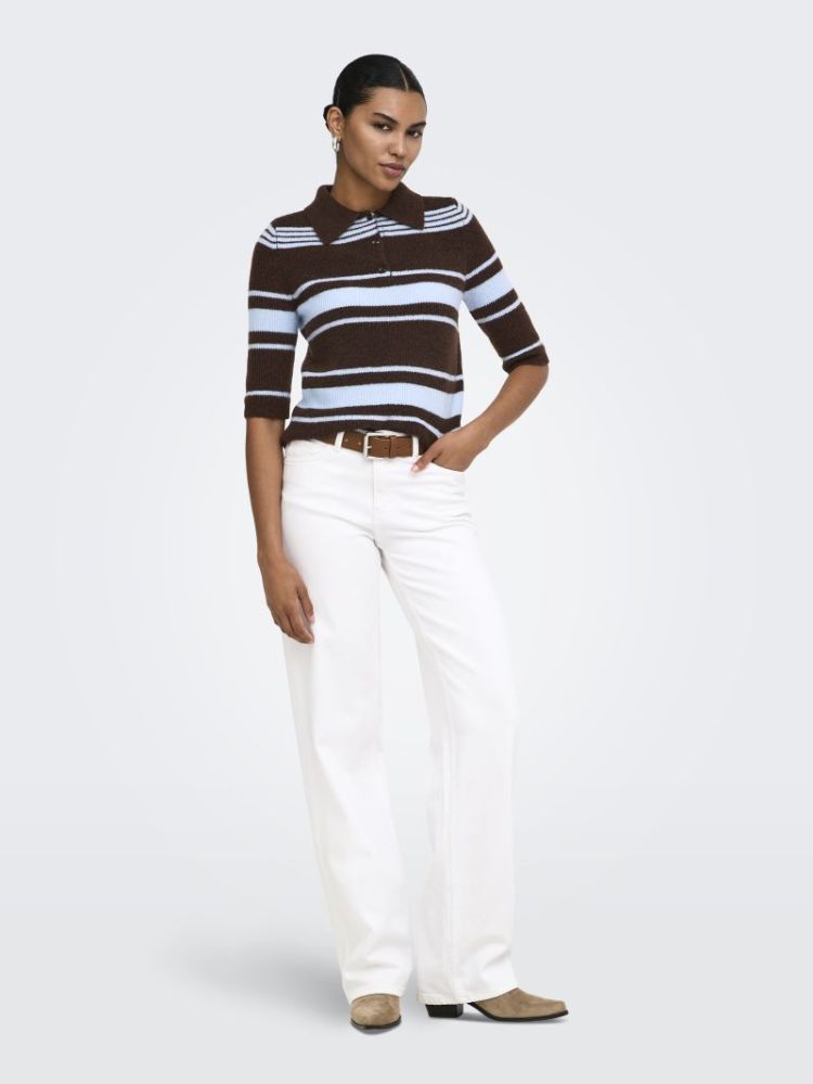 ONLLOUISIA SS COLLAR POLO KNT 237375005 Coffe