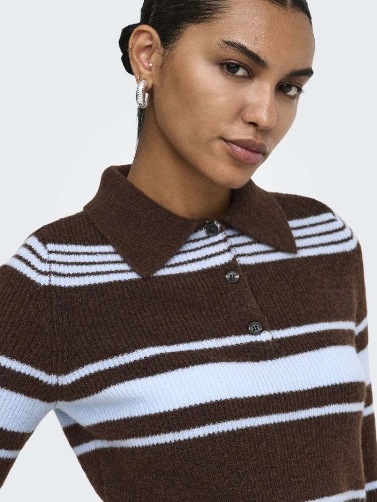 ONLLOUISIA SS COLLAR POLO KNT 237375005 Coffe