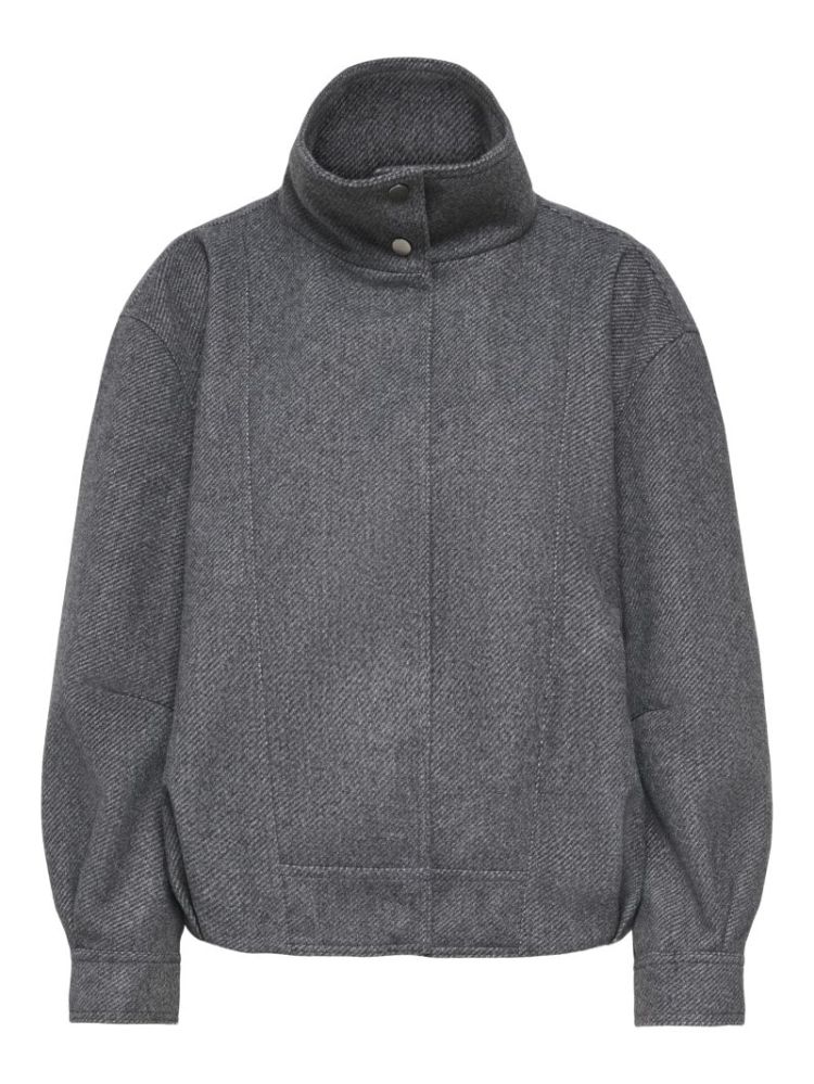 ONLASTA HIGH COLLAR BOMBER JAC 179074 Dark Gre