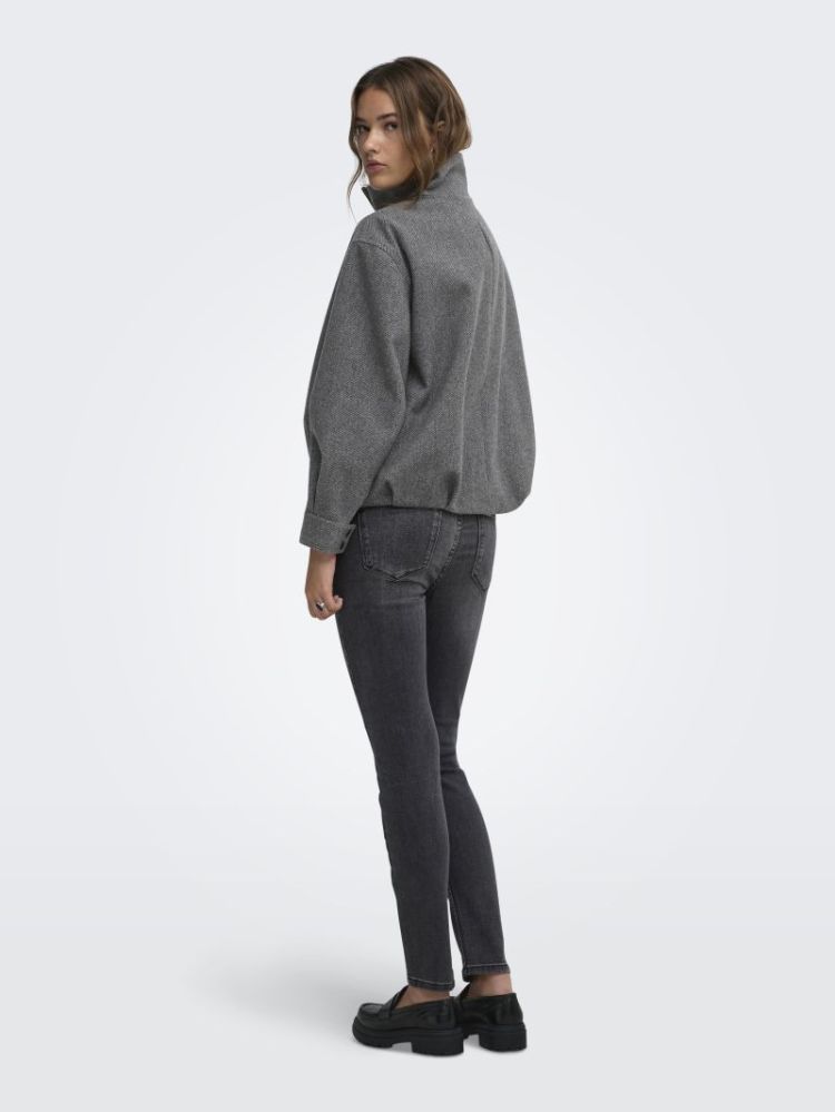 ONLASTA HIGH COLLAR BOMBER JAC 179074 Dark Gre