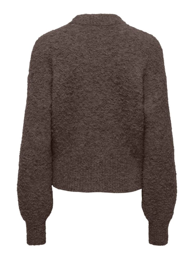 ONLBOUBLE LS O-NECK ZIP CARDIG 264056003 Brack