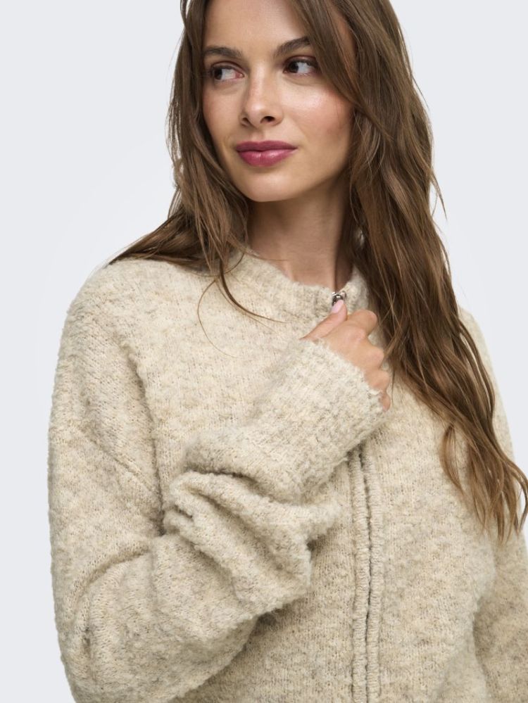ONLBOUBLE LS O-NECK ZIP CARDIG 209493003 Peyot