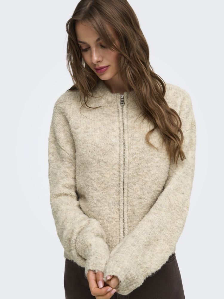 ONLBOUBLE LS O-NECK ZIP CARDIG 209493003 Peyot