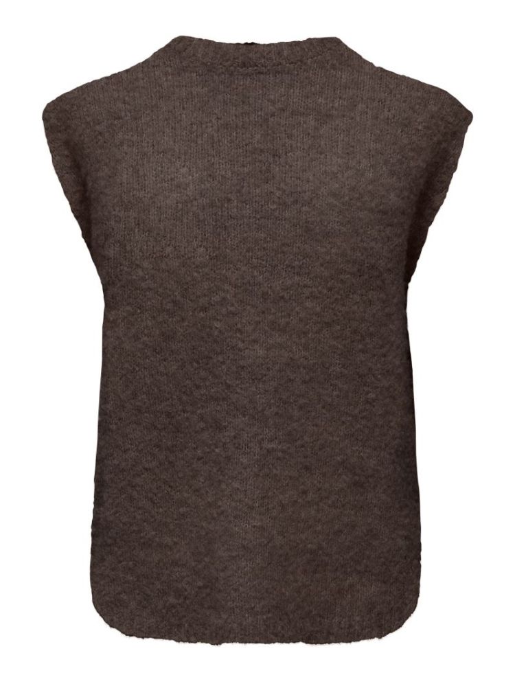 ONLBOUBLE SL O-NECK ZIP VEST K 264056004 Brack