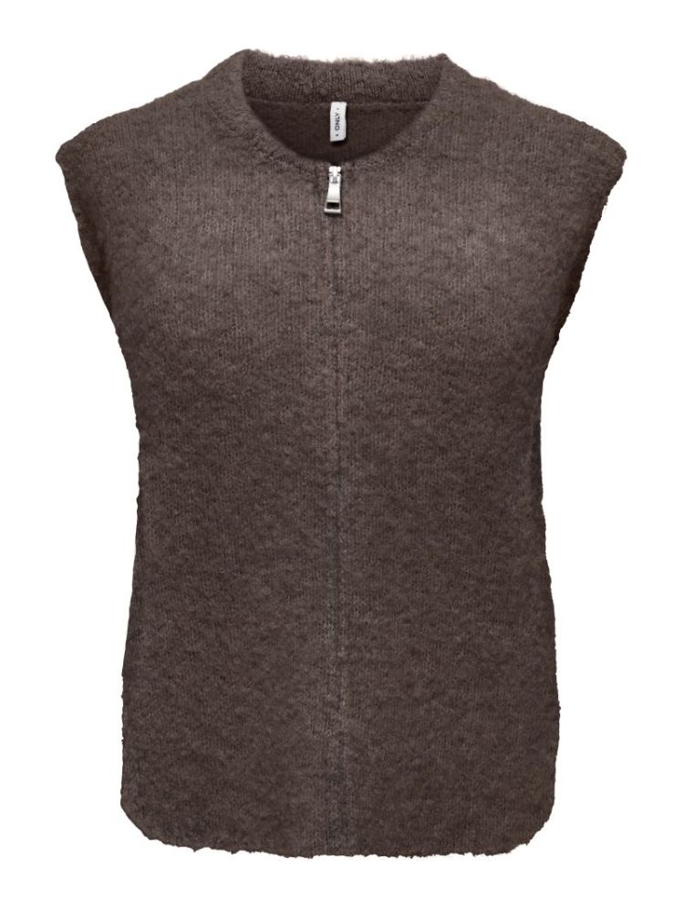 ONLBOUBLE SL O-NECK ZIP VEST K 264056004 Brack