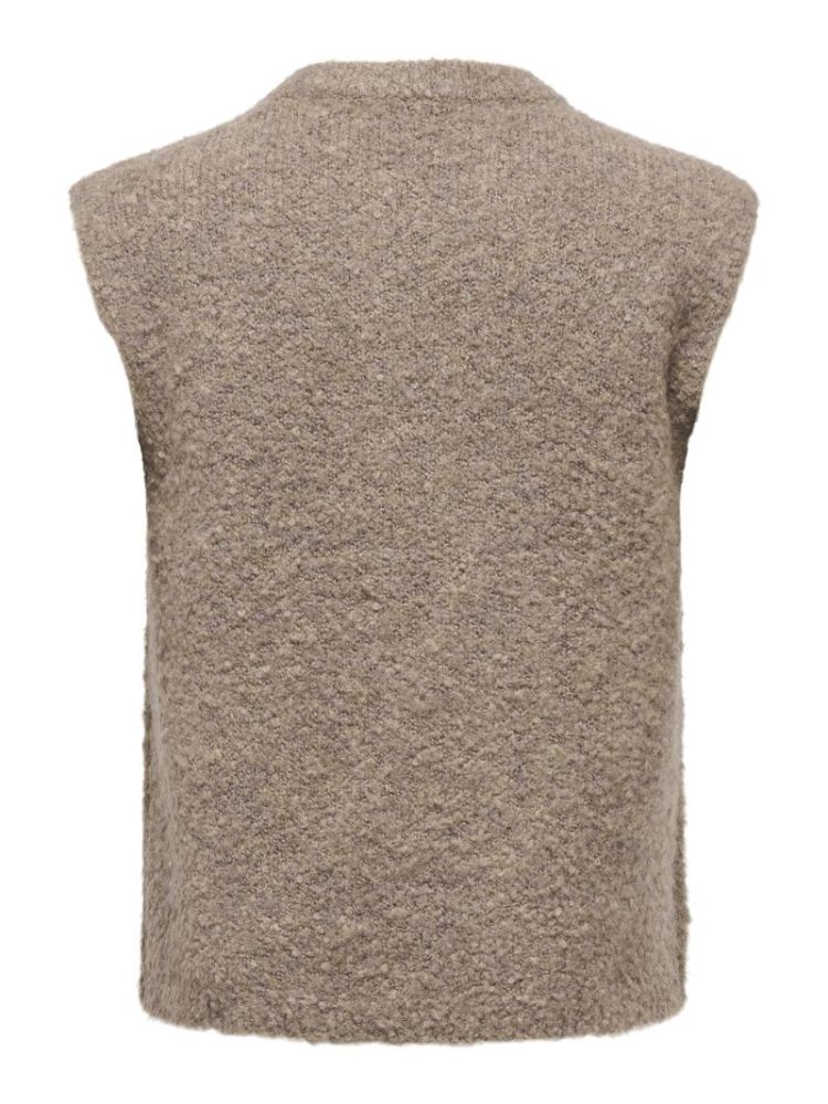 ONLBOUBLE SL O-NECK ZIP VEST K 264056004 Brack