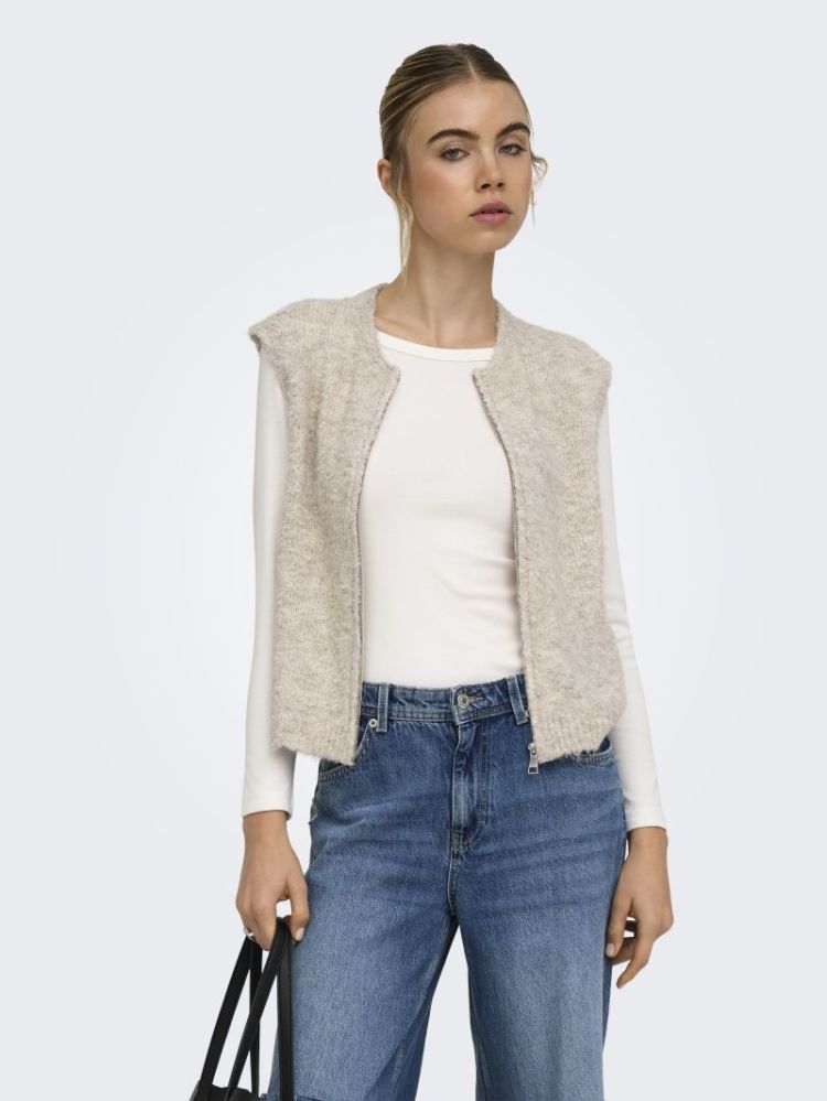 ONLBOUBLE SL O-NECK ZIP VEST K 209493004 Peyot
