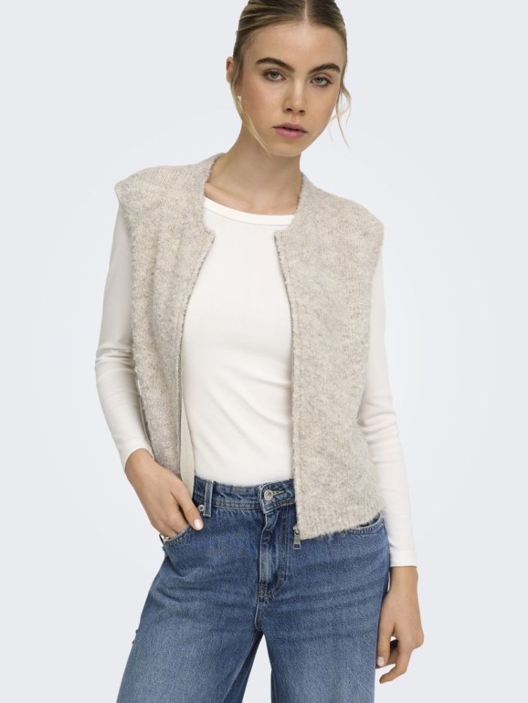 ONLBOUBLE SL O-NECK ZIP VEST K 209493004 Peyot