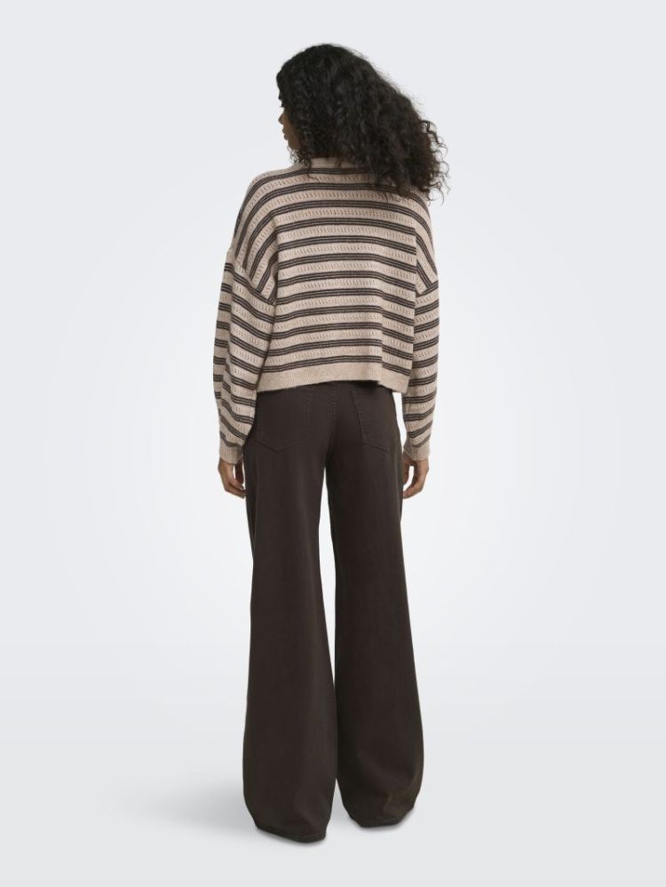 ONLMONIQUE LS LOOSE O-NECK KNT 183019001 Humus