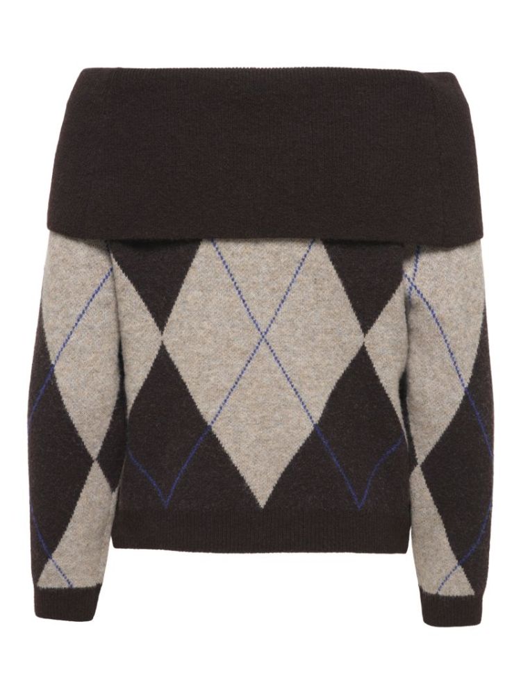 ONLALIVIA LS OFF SHOULDER KNT 237375002 Coffe