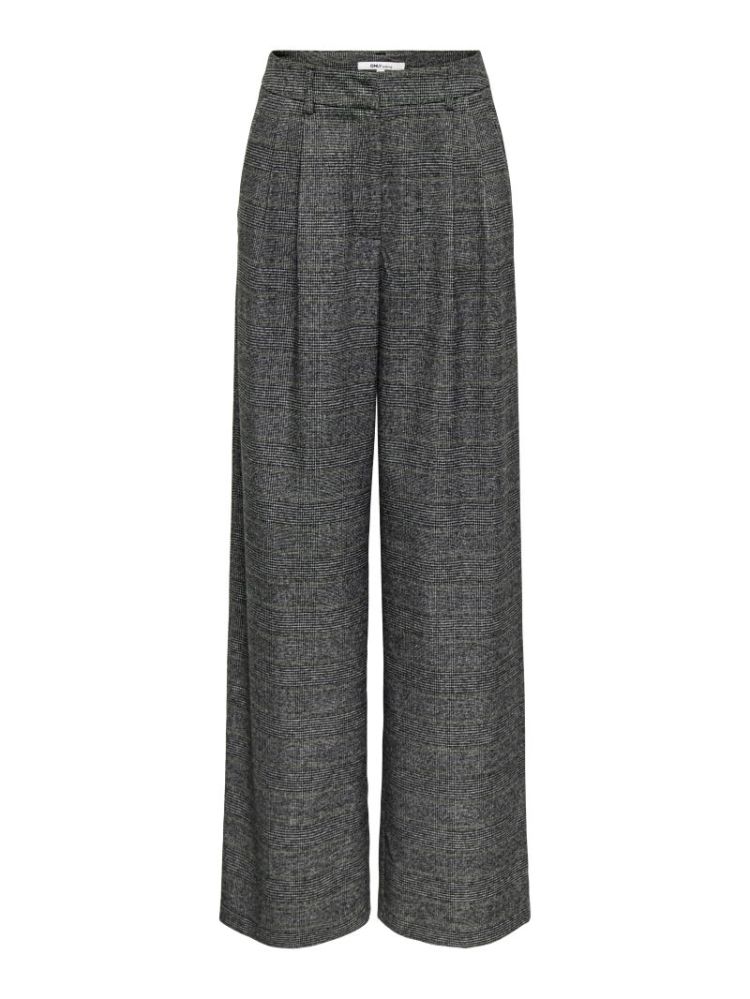 ONLSILJA HW PLEAT WIDE CHECK P 179074001 Dark