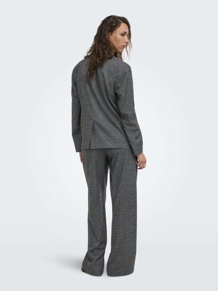 ONLSILJA HW PLEAT WIDE CHECK P 179074001 Dark