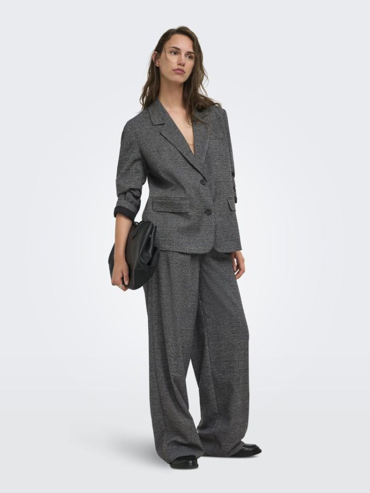 ONLSILJA HW PLEAT WIDE CHECK P 179074001 Dark