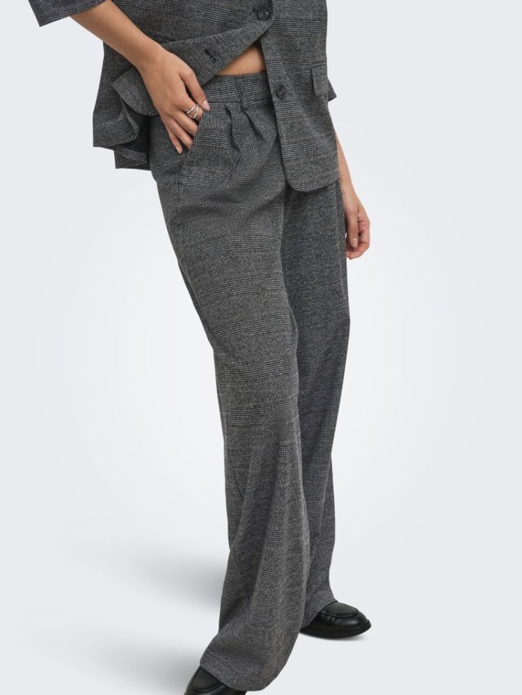 ONLSILJA HW PLEAT WIDE CHECK P 179074001 Dark