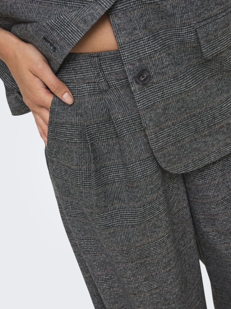 ONLSILJA HW PLEAT WIDE CHECK P 179074001 Dark