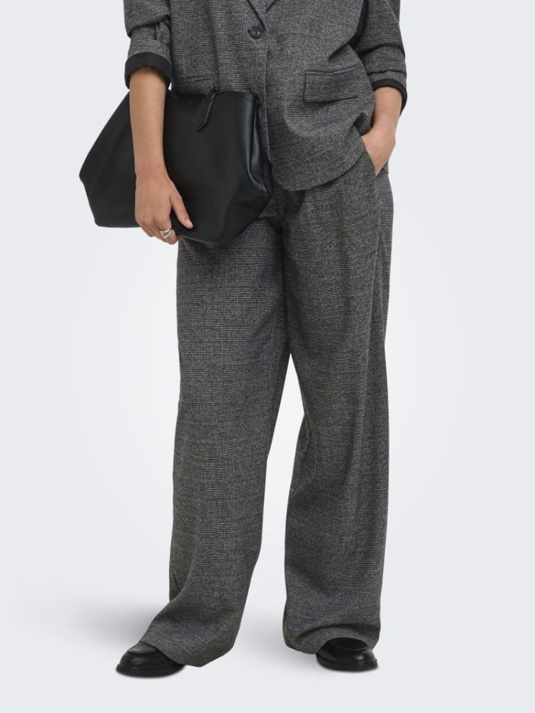 ONLSILJA HW PLEAT WIDE CHECK P 179074001 Dark