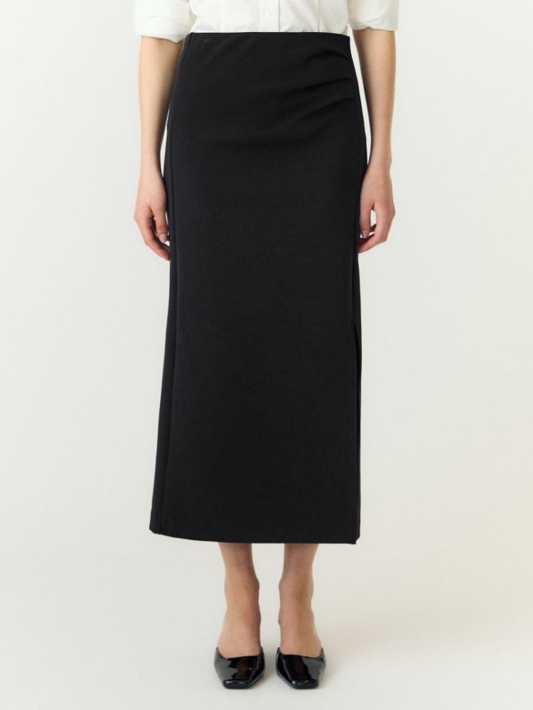 YASPINA HW LONG SKIRT NOOS 190939 Black