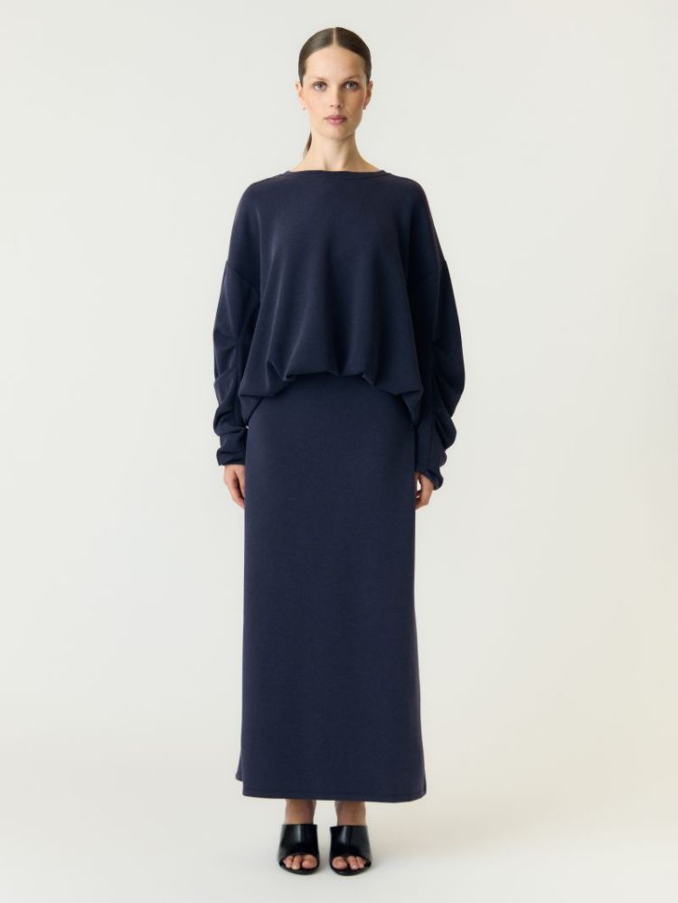 YASCOZE HW ANKLE SKIRT 190953 Navy Bla