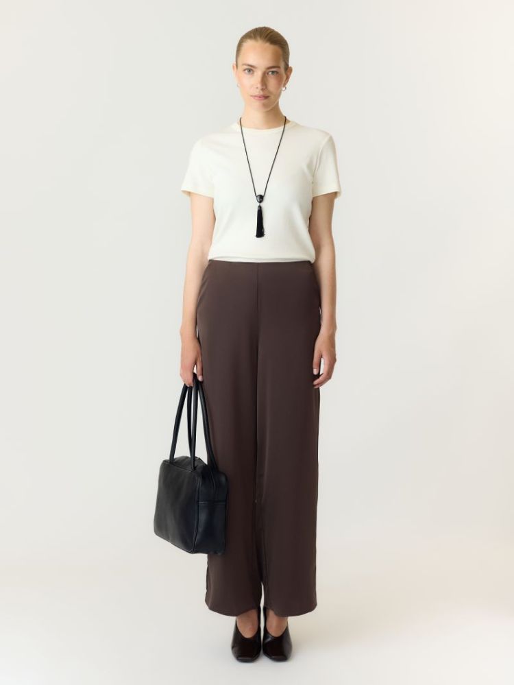 YASPELLA HW WIDE PANTS S. NOOS 298838 Chocolat