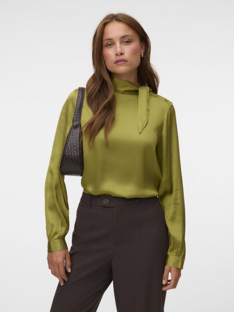AWERIKA LS HIGH NECK BLOUSE 253515 Calliste