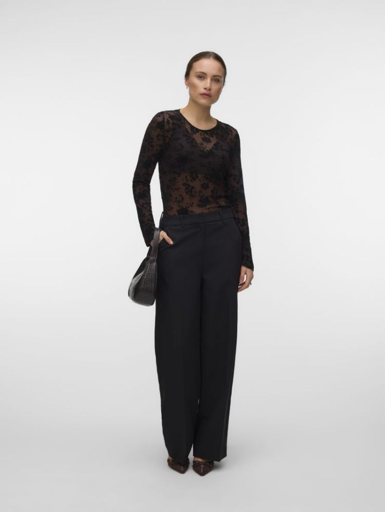 VMFLORA LS O-NECK TOP JRS 297957001 Choco