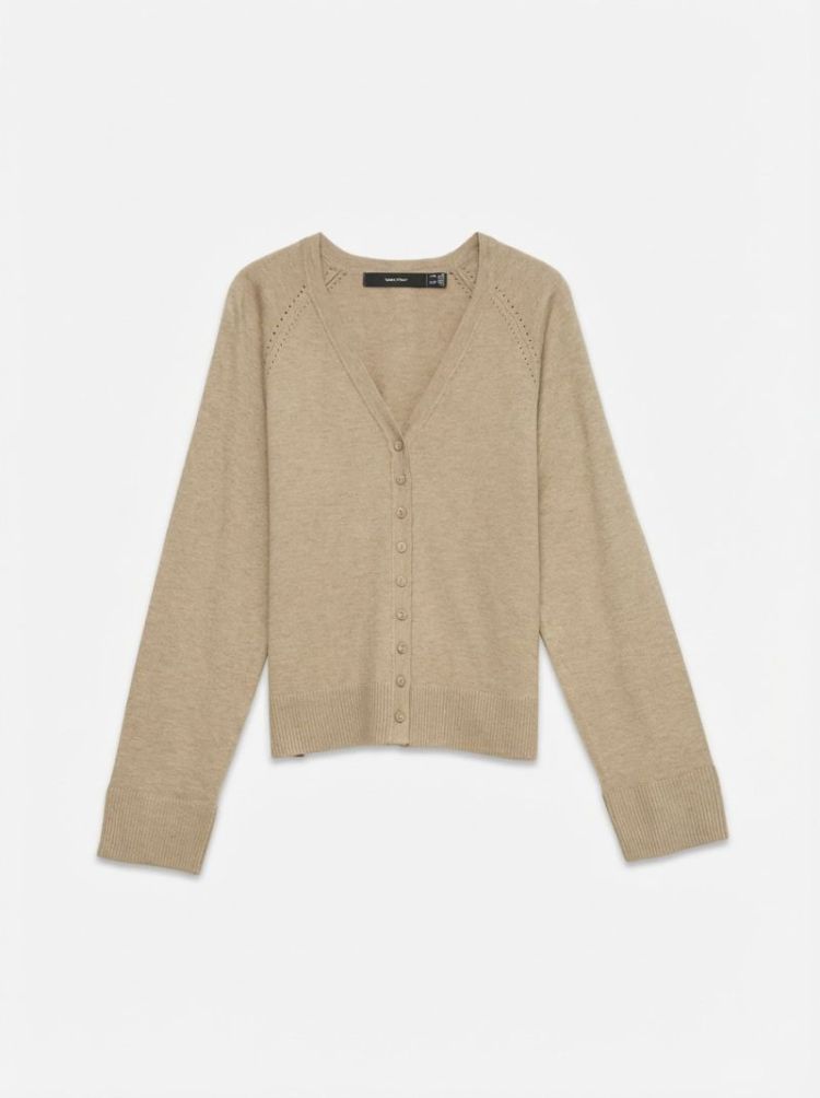 VMHAPPINESS LS V-NECK CARDIGAN 300441001 Savan