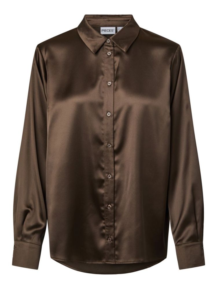 PCEVY LS SHIRT WVN BC 297238 Wren