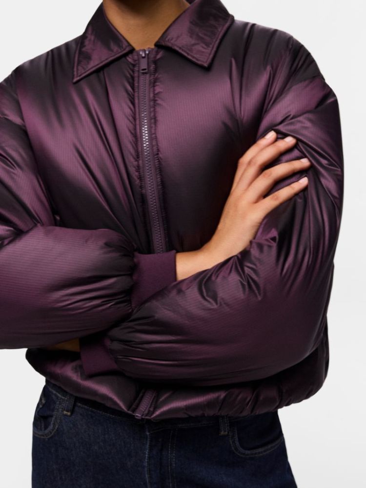 PCELARA PADDED RIBSTOP BOMBER  193169 Plum Per