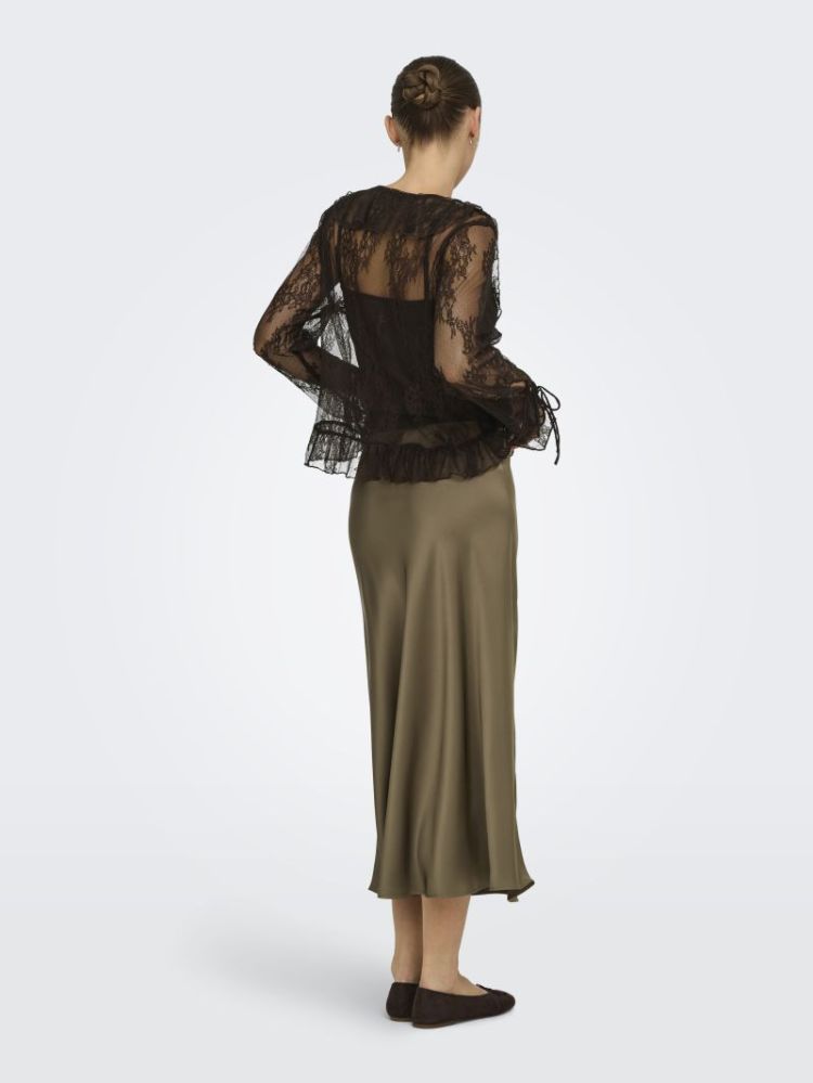 JDYARIA MW MIDI SKIRT WVN 303183 Teak