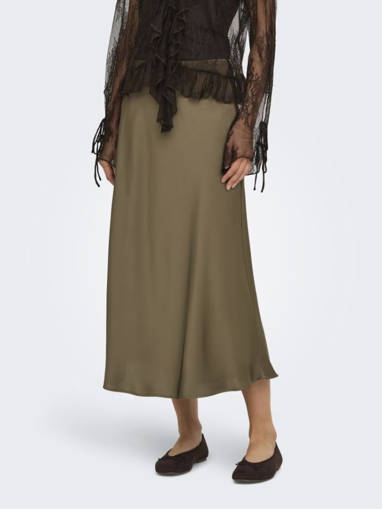 JDYARIA MW MIDI SKIRT WVN 303183 Teak
