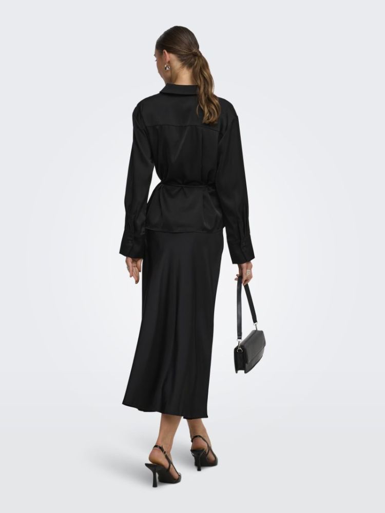 JDYARIA MW MIDI SKIRT WVN 177911 Black