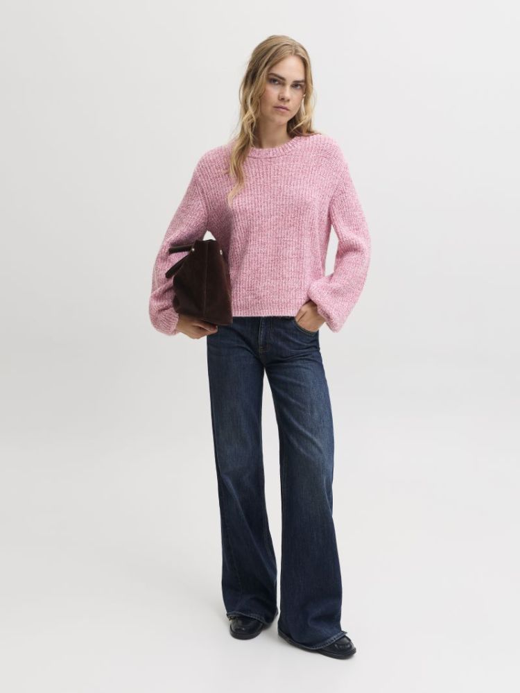 JXGLORIA GLOBAL CREW NECK KNIT 176935 Pink Nec