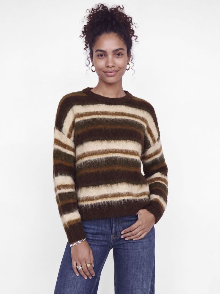 JXJOE CREW NECK KNIT 176966001 Fudge