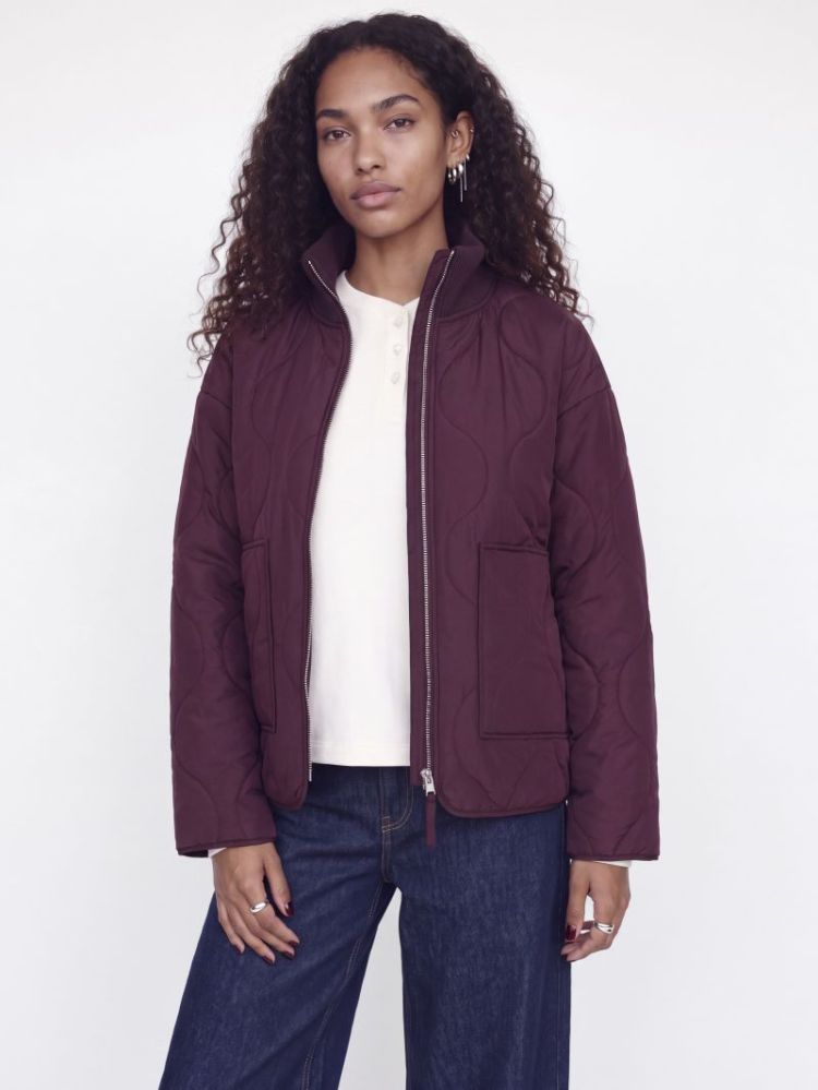 JXSERENA MID QUILTED JACKET OT 176841 Winetast