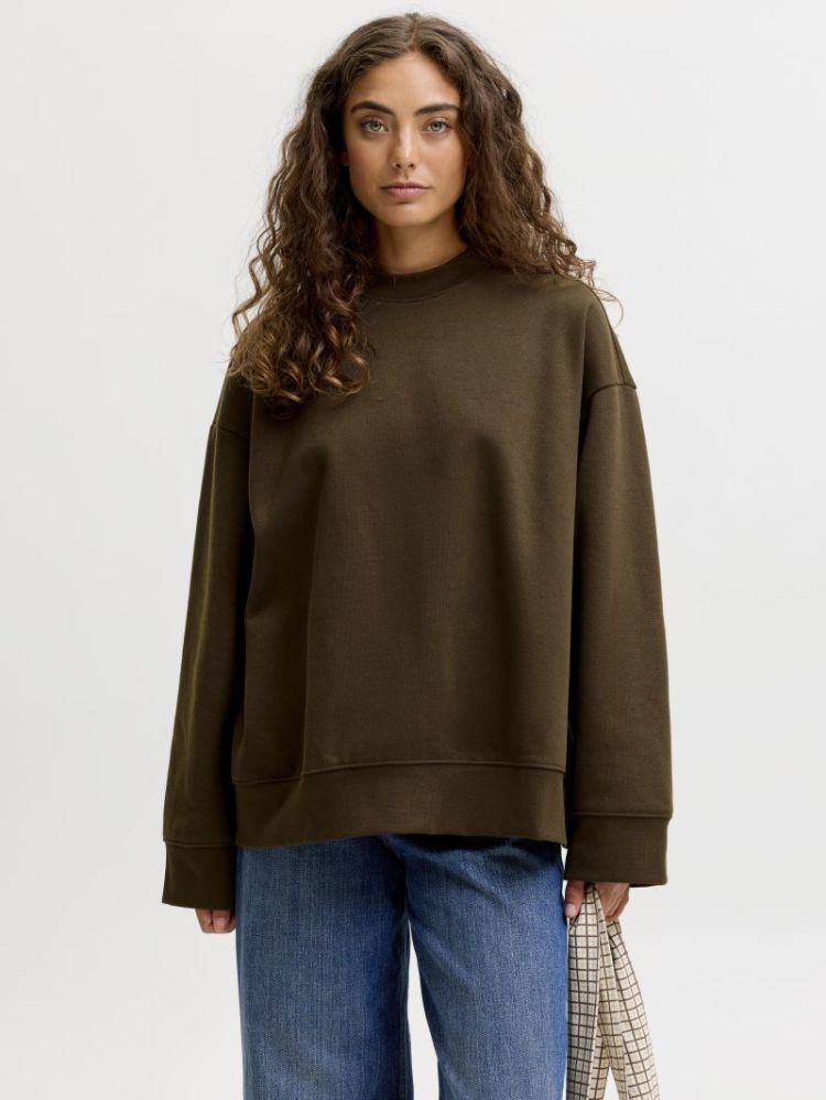 JXSOPHIA BOXY LS CREW SWEAT SW 176191 Demitass