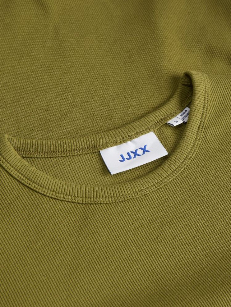 JXFREYA STR LS RIB TEE JRS NOO 176027 Green Mo