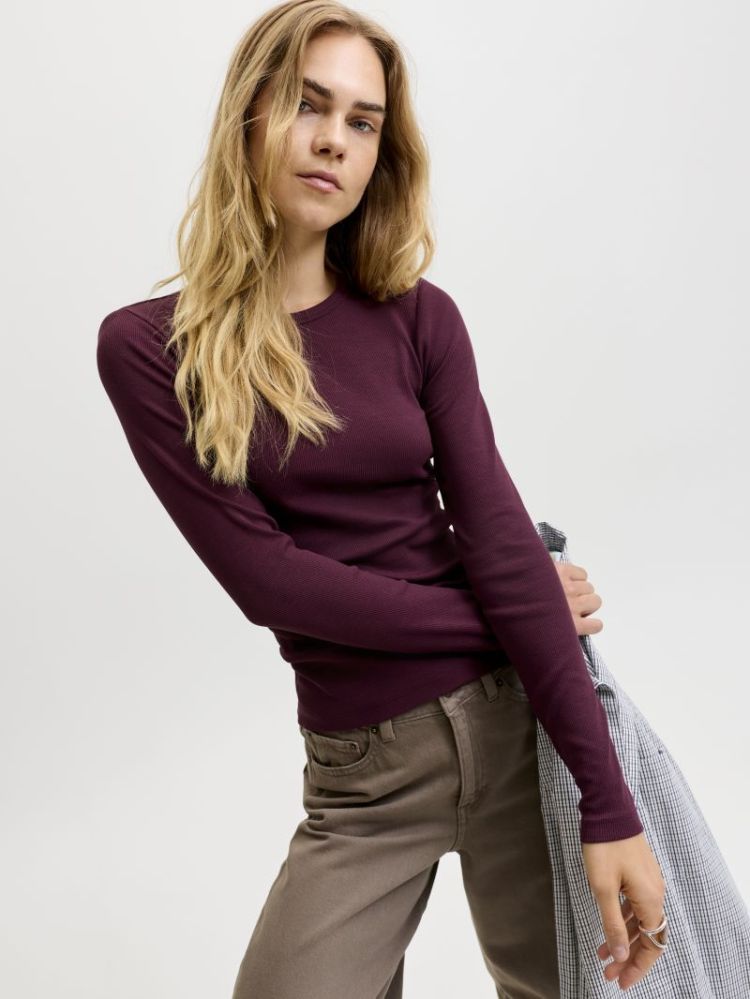 JXFREYA STR LS RIB TEE JRS NOO 176841 Winetast