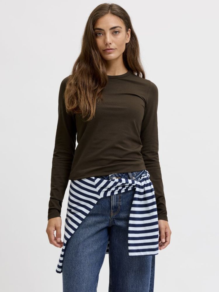 JXCELINE GIGI STR LS SOLID TEE 176191 Demitass