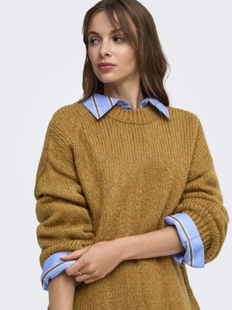 ONLHENRY LS O-NECK KNT 198123 Wood Thr