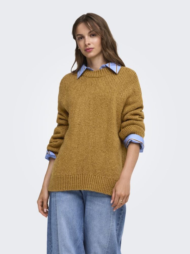 ONLHENRY LS O-NECK KNT 198123 Wood Thr